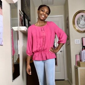 Charming Charlie Pink Blouse